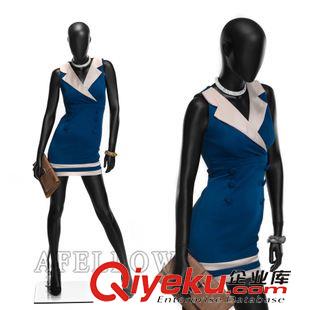 女模 OZIB3 服裝道具模特 黑色皮膚高品質(zhì)站姿無(wú)臉抽象時(shí)裝店假人女模原始圖片2