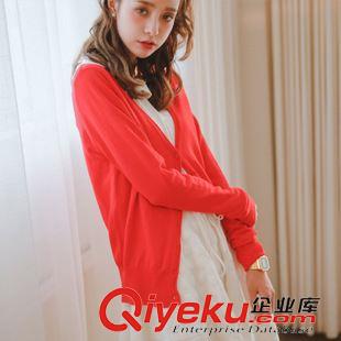 8月31 NEW! [模特實拍]小清新經典款針織開衫外套