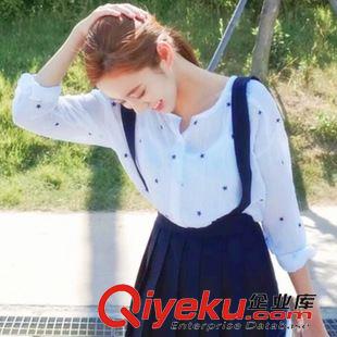 8月25 NEW! 韓國東大門Cherrykoko官網(wǎng)代購薄款可愛小星星印花長袖襯衫 女