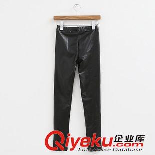 8月25 NEW! 秋季新款 歐美風(fēng)小腳褲鉛筆褲長(zhǎng)褲打底褲PU皮褲女褲#原始圖片2