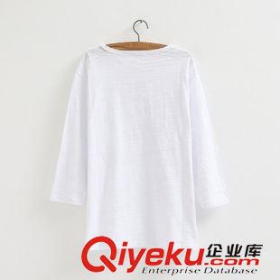 8月25 NEW! 秋季新款 歐美風(fēng)小V領(lǐng)長(zhǎng)袖T恤上衣短T #原始圖片2
