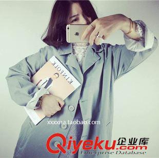 8月20 NEW! 2015年秋冬新款韓國(guó)東大門官網(wǎng)代購(gòu) 時(shí)尚犀利風(fēng)短款長(zhǎng)袖針織衫