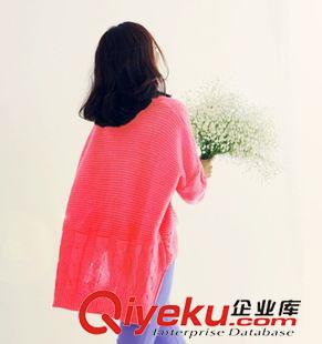 8月19 NEW! 2015早秋新款韓國東大門官網(wǎng)炫彩糖果色螺紋不規(guī)則下擺針織毛衣女原始圖片2