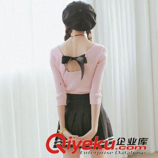 8月14 NEW! 實拍2015韓國秋裝新款復古做舊混線蝙蝠袖寬松套頭針織衫女毛衣