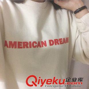 8月12 NEW! 韓國代購2015秋冬新款明星原宿圓領套頭英文字母印花衛衣3色