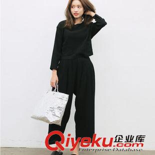 8月12 NEW! 韓國代購2015秋季新款文藝清新V領襯衫寬松簡約連衣裙 3色入