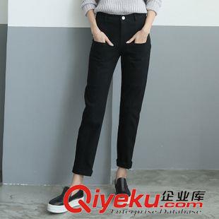8月12 NEW! 實拍新款韓版2015歐美風gd定制工裝前插雙口袋小腳褲直筒褲原始圖片2