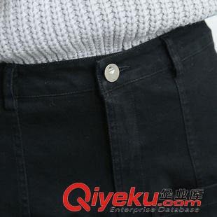 8月12 NEW! 實拍新款韓版2015歐美風gd定制工裝前插雙口袋小腳褲直筒褲原始圖片3