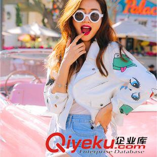 8月08 NEW! 2015秋冬款新品韓國學院風 百搭大碼簡約字母印花男女情侶裝T恤