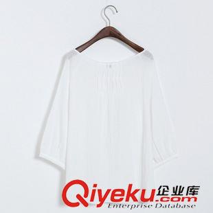  莎莎  Salsa 韓國(guó)東大門(mén)官網(wǎng)代購(gòu)流蘇小清新花邊微透視七分袖襯衣襯衫娃娃衫女原始圖片2