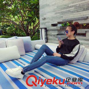 9.25 {dj2}定制2015{wn}必備超顯瘦復(fù)古百搭洗水破洞牛仔長(zhǎng)褲女裝原始圖片3
