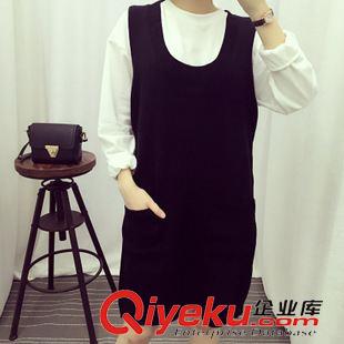 9.25 實(shí)拍 秋裝新款百搭學(xué)院風(fēng)圓領(lǐng)無袖背心針織毛衣裙女 3色入原始圖片3