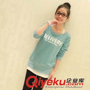 中端女裝秋冬長袖t恤 tj阿里巴巴批發(fā)網(wǎng)女可愛小胡子百搭打底圈圈棉衛(wèi)衣人氣爆款7-22