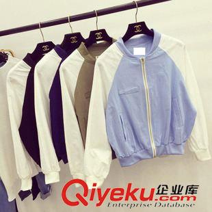 高端女裝秋冬百搭外套 阿里巴巴批發(fā)新韓版時尚棒球服百搭夾克寬松拉鏈短外套8-25原始圖片2