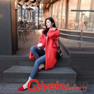 9月20日新款 阿里巴巴秋冬裝新韓版女裝修身中長款羊毛呢風(fēng)衣外套呢子大衣9-20原始圖片2
