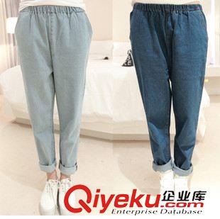 9月30日新款 阿里巴巴春夏裝新款修身大碼寬松緊腰休閑哈倫顯瘦牛仔小腳褲9-30原始圖片3