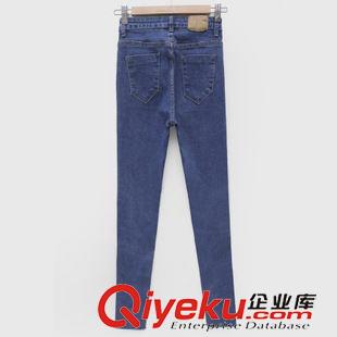 9月30日新款 阿里巴巴韓潮褲修身彈力牛仔褲女顯瘦高腰小腳鉛筆褲純色緊身9-30原始圖片2