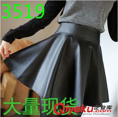 8月16日新款 阿里巴巴批發(fā)秋冬新款蓬裙韓版小皮裙半身裙女百搭Pu皮短裙8-16原始圖片2