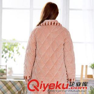 新款 秋冬加厚貝貝絨夾棉女士家居服長袖韓版可愛卡通口袋睡衣套裝