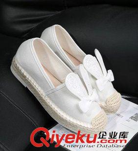 2015年7月份新款 歐洲站夏季新款潮鞋厚底兔耳朵漁夫鞋麻繩草編女鞋亮片單鞋休閑鞋原始圖片3