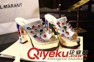 春季熱賣款 2015新款歐洲站夏季新款女休閑鞋網(wǎng)紗水鉆旅游女鞋內(nèi)增高懶人鞋