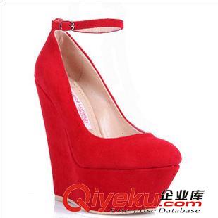 本店主打產(chǎn)品 2015歐美新款Gianmarco Lorenzi真皮超高跟女單鞋 厚底鞋坡跟單鞋原始圖片3