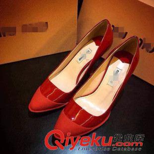 本店主打產(chǎn)品 2015春季歐美新款 超高細(xì)跟單鞋時(shí)尚拼色女鞋性感宴會(huì)秋鞋原始圖片3