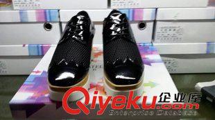 超高跟 2015廠家直售{zx1}款真皮網(wǎng)紗配牛漆皮厚底時尚涼鞋原始圖片2