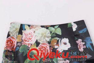 TOP家 XCC5822    15新款歐美風(fēng)海報(bào)款復(fù)古數(shù)碼印花弧形短裙 半身裙女原始圖片3