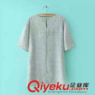 H$M家 MK2C0329      2015新款歐美風(fēng)幾何圖案圓領(lǐng)短袖T恤  女上衣原始圖片2