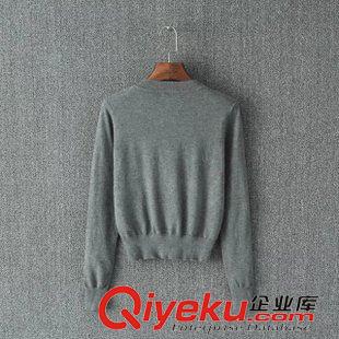 30號新款 GJC5930    15秋冬新款歐美風(fēng)BM圓領(lǐng)長袖彈力修身短款露臍針織衫原始圖片2