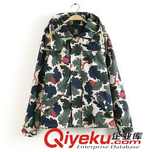 29號(hào)新款 FGCJ00929     2015秋新款歐美風(fēng)男女情侶款連帽迷彩外套原始圖片3