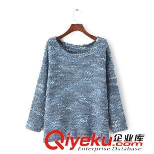 29號新款 LYE0929    15秋季新款韓版休閑時尚棒針粗紡花線套頭針織毛衣女原始圖片2