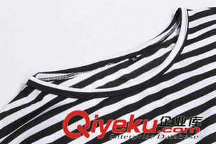 27號新款 SYC0927   15新款 歐美風(fēng)圓領(lǐng)短袖條紋寬松套頭T恤 女原始圖片3