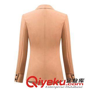 27號(hào)新款 C5D0927    15秋季新款歐美風(fēng)撞色挽袖翻領(lǐng)無(wú)袖修身西裝 女原始圖片2