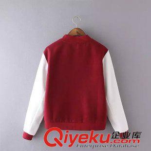 14號新款 B1G5914    15秋季新款韓版時尚立領拼色長袖棒球服夾克外套女原始圖片2