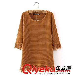 9號(hào)新款 D6C00911     2015秋新款美國(guó)大牌 AA 修身露臍短袖針織衫  女