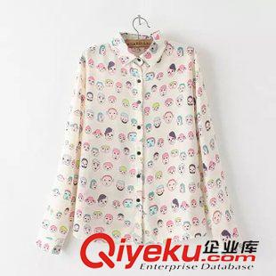 4號新款 KFD5904   15新款歐美風小清新彩虹貓拼接圓領長袖抓絨衛衣 女
