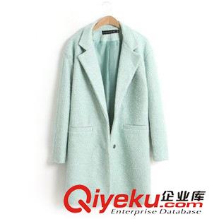 31號新款 CHI0914 2013冬新款歐美寬松中長加大碼毛呢大衣 外套 女原始圖片2
