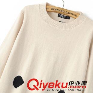 28號新款 KqD2828   15秋季新款歐美風(fēng)圓領(lǐng)長袖下擺可愛熊貓圖案針織毛衣女原始圖片3