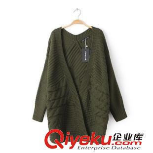 24號(hào)新款 BBG0824   15秋冬新款歐美風(fēng)麻花辮加大碼無扣針織毛衣外套 女原始圖片3