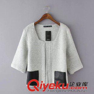20號(hào)新款 ZZC5820    15秋季新款歐美風(fēng)時(shí)尚百搭短款開衫女式針織衫毛衣原始圖片3