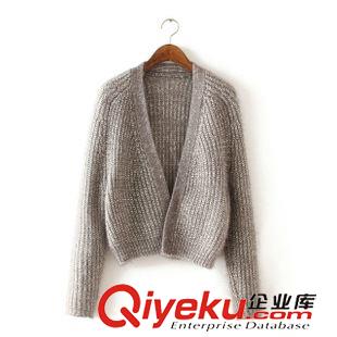 20號(hào)新款 IKKC8820   15新款歐美風(fēng)V領(lǐng)條紋鏤空中袖蝙蝠衫薄罩衫女針織衫