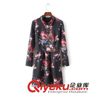 27號(hào)新款 LAaF5730   15秋季新款歐美風(fēng)時(shí)尚民族風(fēng)重工藝?yán)C花長袖棉衣外套