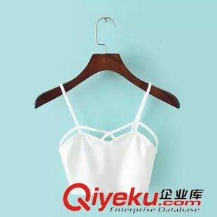 13號(hào)新款 D6A50714    2015美國(guó)大牌 BM 糖果色胸前交叉性感吊帶抹胸 女原始圖片3