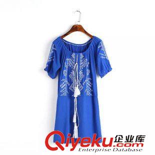 11號新款 C5E0711   15新款歐美風(fēng)時(shí)尚V領(lǐng)鏤空收腰吊帶牛仔背心連衣裙女