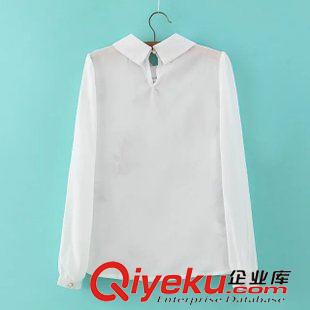 23號新款 BC5527    2015新款歐美風(fēng)時尚印花翻領(lǐng)長袖女式襯衫原始圖片2