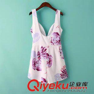 21號新款 NXD5525   2015夏季新款歐美dp性感印花吊帶連體短褲 女原始圖片2