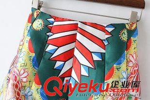 21號(hào)新款 CIO421    2014春夏新款歐美大數(shù)碼印花 蕾絲邊套裝兩件套連衣裙原始圖片3