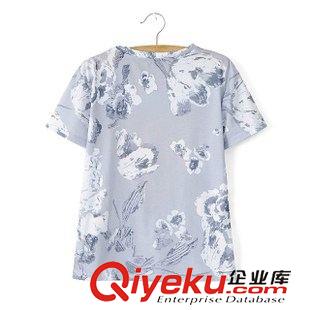 18號(hào)新款 KqC0418    2015新款歐美風(fēng)印花胸口刺繡字母愛(ài)心短袖T恤 女上衣原始圖片2